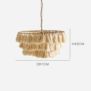 Cosimo- Tassel Layered Circular Hanging Chandelier