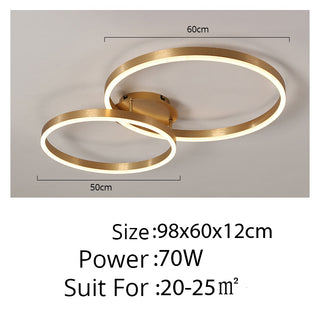 Lync - Modern Round Multi Ring Semi-Flush Ceiling Light