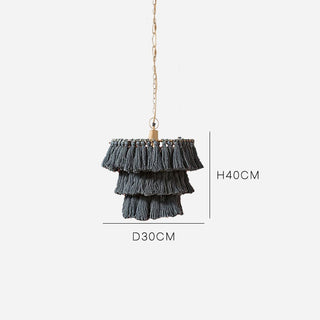 Cosimo- Tassel Layered Circular Hanging Chandelier