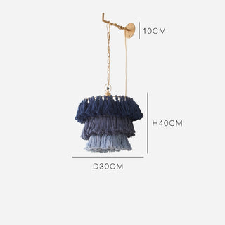 Cosimo- Tassel Layered Circular Hanging Chandelier