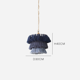 Cosimo- Tassel Layered Circular Hanging Chandelier