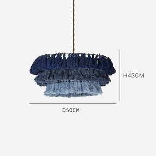 Cosimo- Tassel Layered Circular Hanging Chandelier