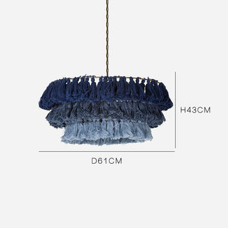 Cosimo- Tassel Layered Circular Hanging Chandelier
