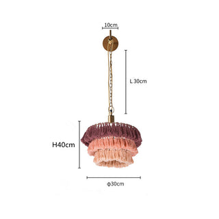 Cosimo- Tassel Layered Circular Hanging Chandelier