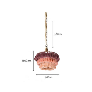 Cosimo- Tassel Layered Circular Hanging Chandelier