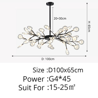 Sawyer - Modern Gold Hanging LED Strip Round Ceiling Chandelier