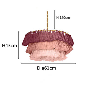 Cosimo- Tassel Layered Circular Hanging Chandelier