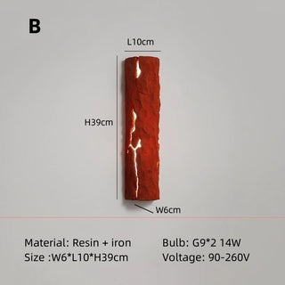 Catalina - Wood Tree Style Resin Outdoor Waterproof Wall Light