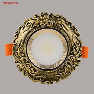 Tanglin - Retro Gold Patterned European LED Ceiling Downlight