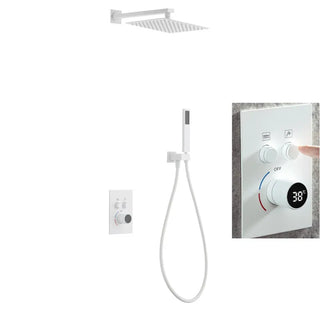 Kastor - Square Rain Shower Head Set with Handheld Shower