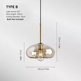 Kaloyan - Hanging Pendant Industrial Glass Lamp
