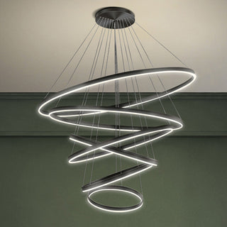 Adel - Modern Multi Ring Hanging Ceiling Chandelier
