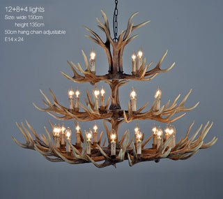 Skye Ridge - Vintage Style Antler Pendant Light – Ideal for Farmhouse or Country Homes