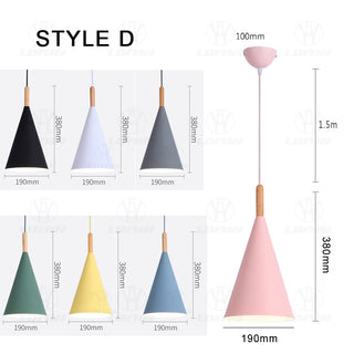 Simon - Modern Teardrop Wood Hanging Nordic Ceiling Pendant Light