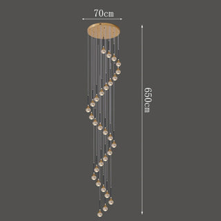 Abril - Crystal Ball Cluster Hanging Chandelier