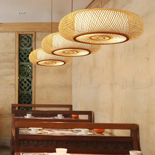 Bronte -  Rattan Bamboo Hadnd Woven LED Pendent Lamp
