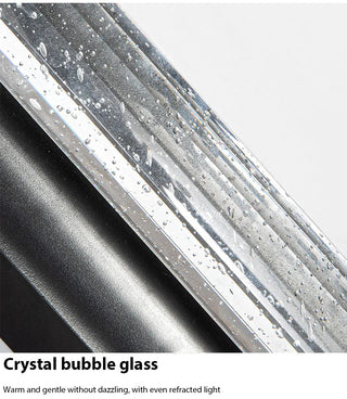Calliope - Crystal Bubble Black Modern Outdoor Wall Light Bar