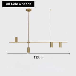 Martina - Modern Multi Light Cross Bar Gold Ceiling Light Chandelier