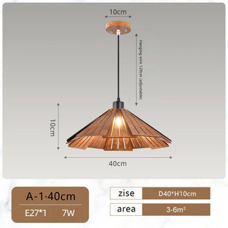 Cornell - Creative Pastoral Wooden Ceiling  Pendant