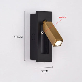 Magaly - Modern Rotating LED Wall Rectangle Reading Wall Light