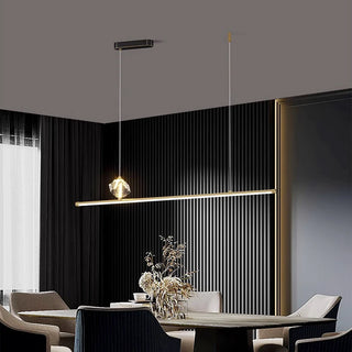 Minore - Minimalist Thin Beam Crystal Hanging Pendant Ceiling Light