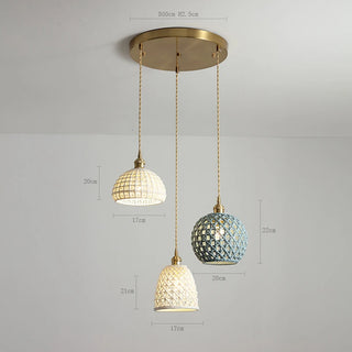 Lowrys - Patterned Ceramic Hanging Pendant Ceiling Light