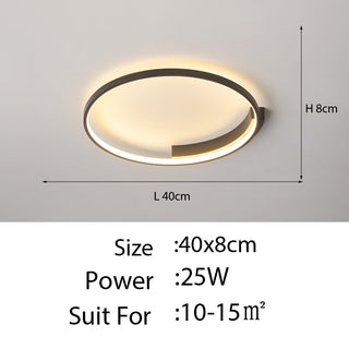 Nirgua - Modern Flush Mount Circular Rimmed Ceiling Light