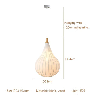 Jasmine - Wabi Sabi Style Fabric Chandelier Pendant Lights