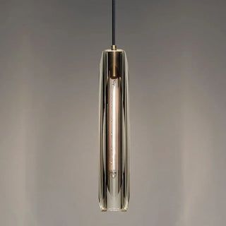 Ayman - Crystal Vertical Tube Shade Hanging Pendant Ceiling Light