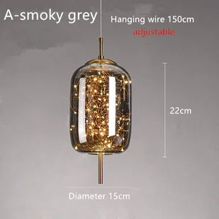 Ravi - Coloured Glass Hanging Dome Burst Star Pendant Ceiling Light