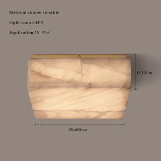 Mandera - Modern Flush Mount Marble Stone Ceiling Light