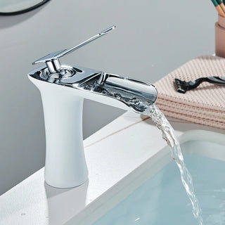 Philippe - Antique Brass Waterfall Hot/Cold Mixer Basin Tap