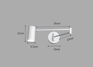 Jacques - Modern White Long Pole Swing Arm Wall Light