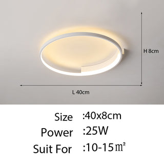 Nirgua - Modern Flush Mount Circular Rimmed Ceiling Light