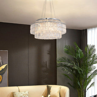 Castella - High-End Tassel Tiered Crystal Rectangle Chandelier