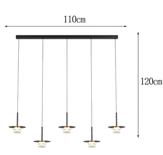 Borama - Modern Industrial Multi Head Black Hanging Pendant Ceiling Light