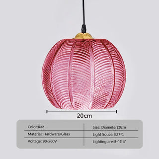 Rubik - Glass Leaf Pattern Round Coloured Shade Hanging Pendant Ceiling Light