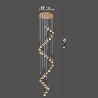 Abril - Crystal Ball Cluster Hanging Chandelier