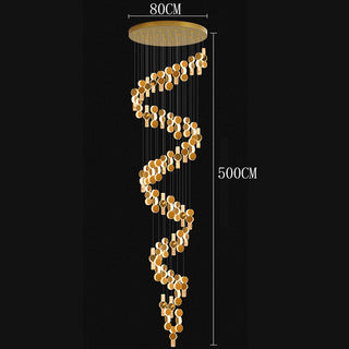 Thiago - Round Crystal Gold Hanging Ceiling Chandelier