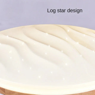 Sijiu - Modern Thin White Milk Shade Wooden And Acrylic Ceiling Light