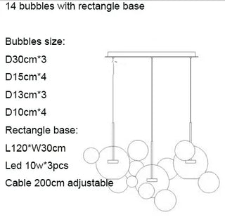 Bernie - Glass Bubble Hanging Pendant Light