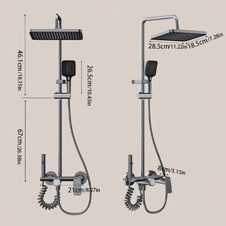 Aris - Digital Display Thermostatic Shower Set With Ambient Light