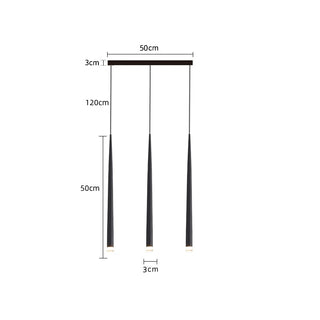 Felipe - Black Hanging Multi Long Tube Combination Ceiling Light