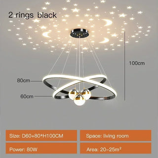 Camillie  - Feather Round Hanging Ceiling Chandelier