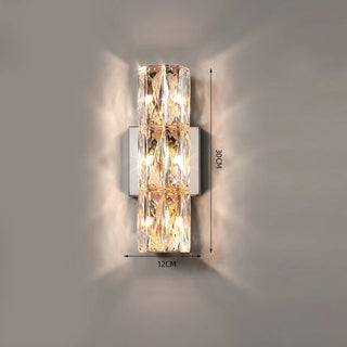 Rosalyn - Modern Luxury Crystal Patterned Glass Up Down Wall Light