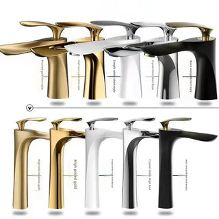 Melony - Modern Brass Single Lever Deck Mounted Basin Mixer Tap