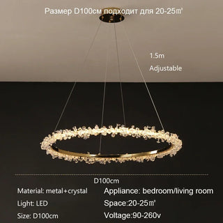 Gita - Modern Round Crystal Ceiling Chandelier