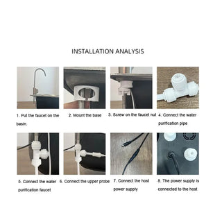 Water purifier 304 stainless steel household TDS value display intelligent Faucet 1/4" 3/8" 24V Touch Screen water faucet