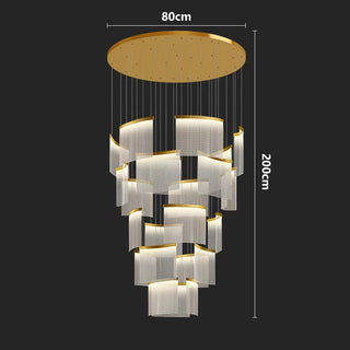 Foara - Round Hanging APP Dimmable Hanging Ceiling Chandelier