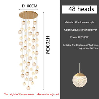 Heloisa - Spiral Hanging Ceiling Pendant Chandelier